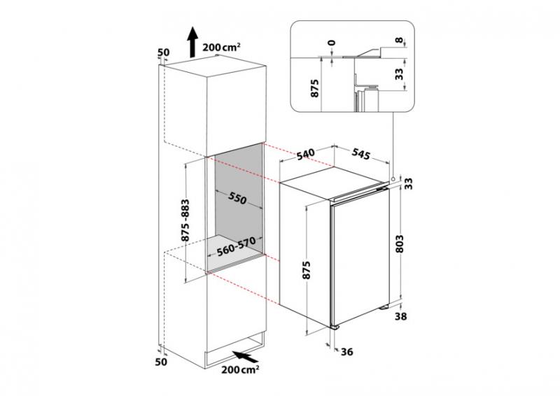 Ignis ARL 9 VS 2 Einbaukühlschrank Ignis ARL 9 VS 2 Einbaukühlschrank